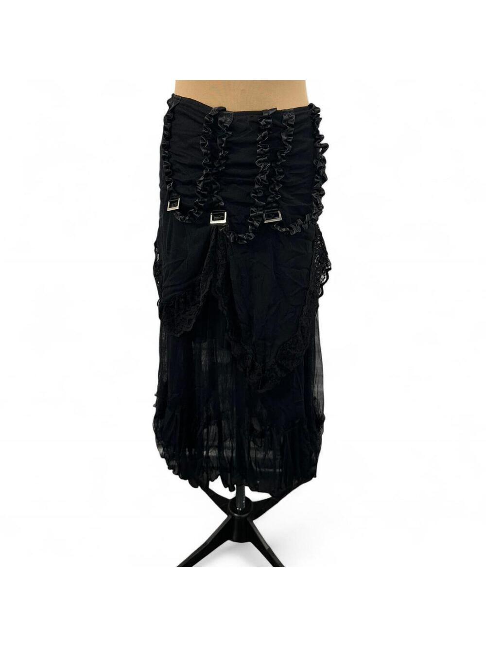 Y2k vintage euro goth black skirt